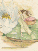 Thumbelina on a Lily Pad